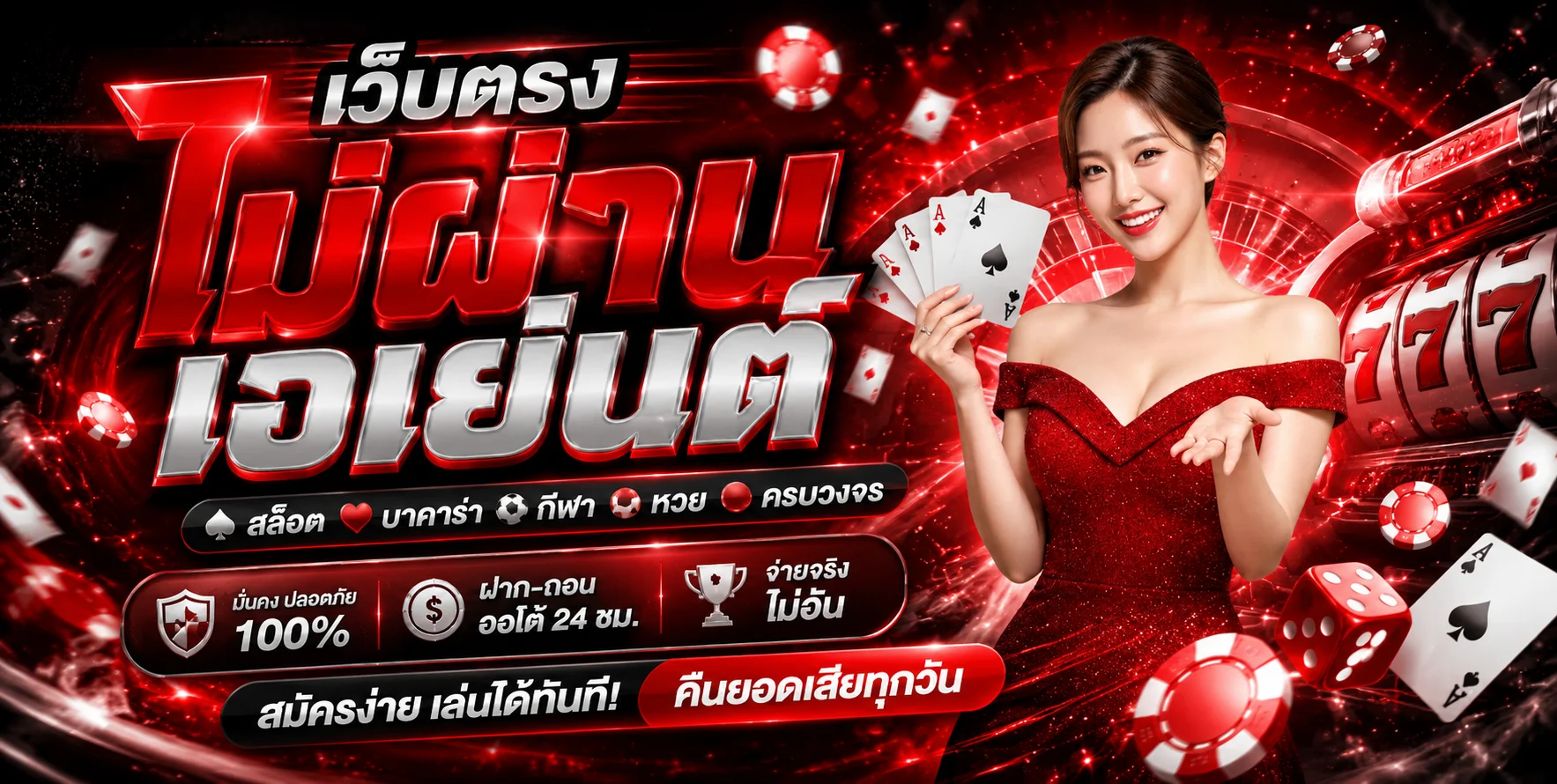บาคาร่าออนไลน์ถ่ายทอดสดจากค่ายคาสิโนชั้นนำ เว็บตรง